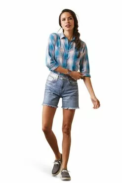 Ariat Real Billie Jean Hemd, Blau
