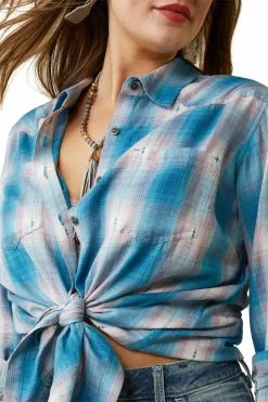 Ariat Real Billie Jean Hemd, Blau -Ariat Popular Store 112554s4