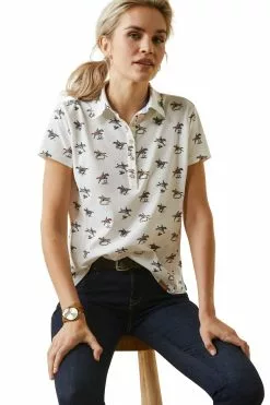 Ariat Cloverdale Polo-Shirt, Creme 6 Ariat Cloverdale Polo-Shirt, Creme -Ariat Popular Store 162249s3