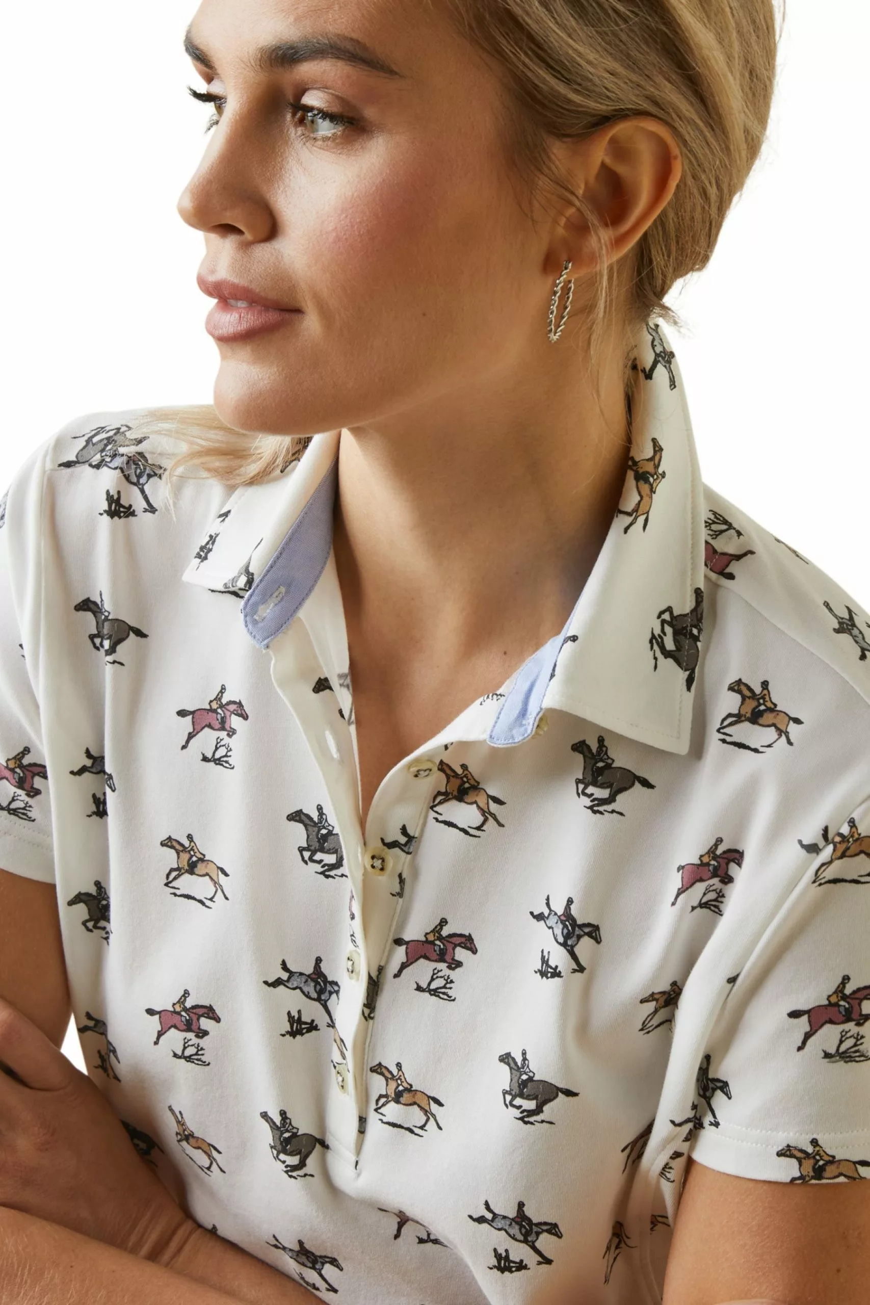 Ariat Cloverdale Polo-Shirt, Creme 4 Ariat Cloverdale Polo-Shirt, Creme – Bild 4