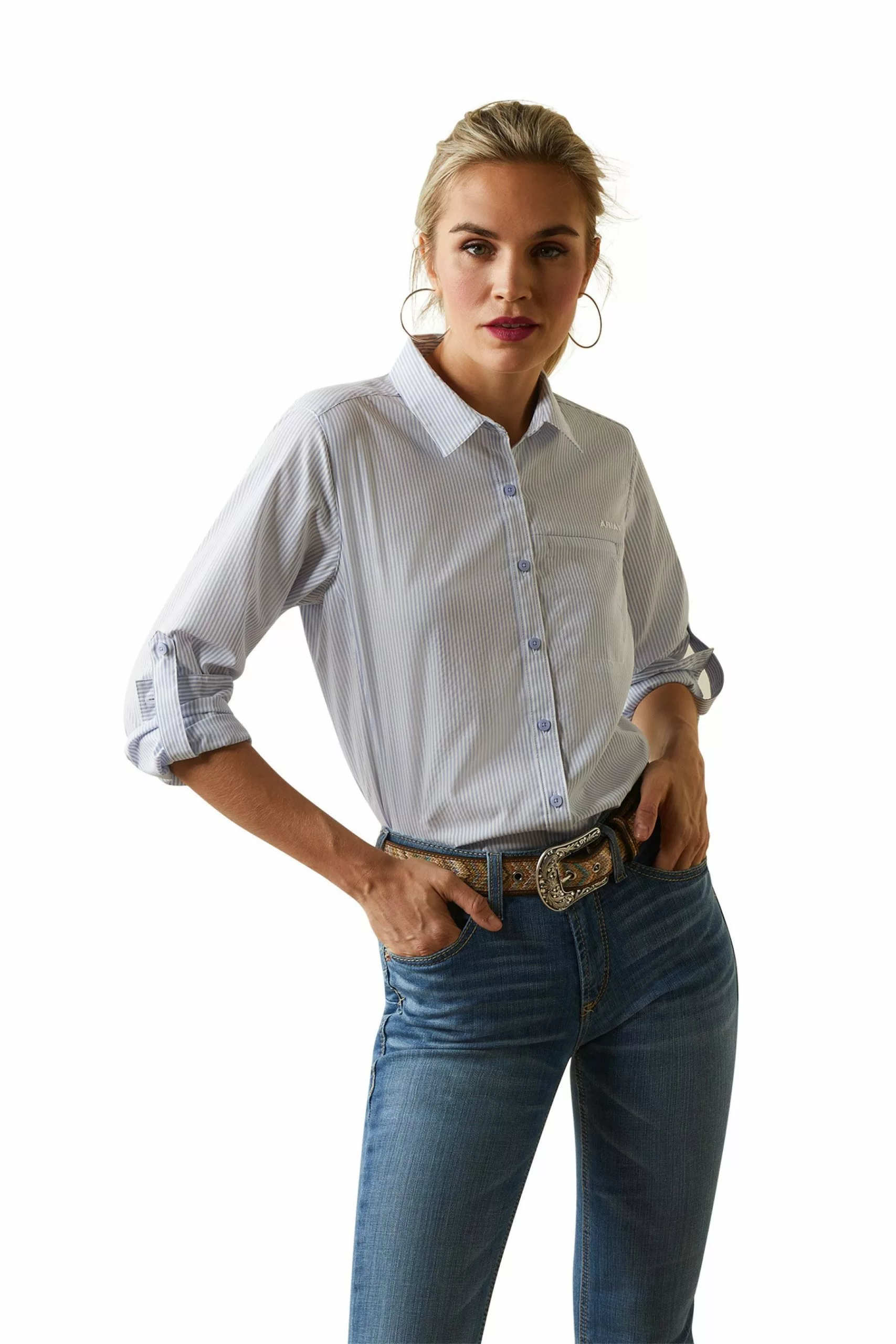 Ariat Venttek Stretch-Hemd, Blau 3 Ariat Venttek Stretch-Hemd, Blau – Bild 3