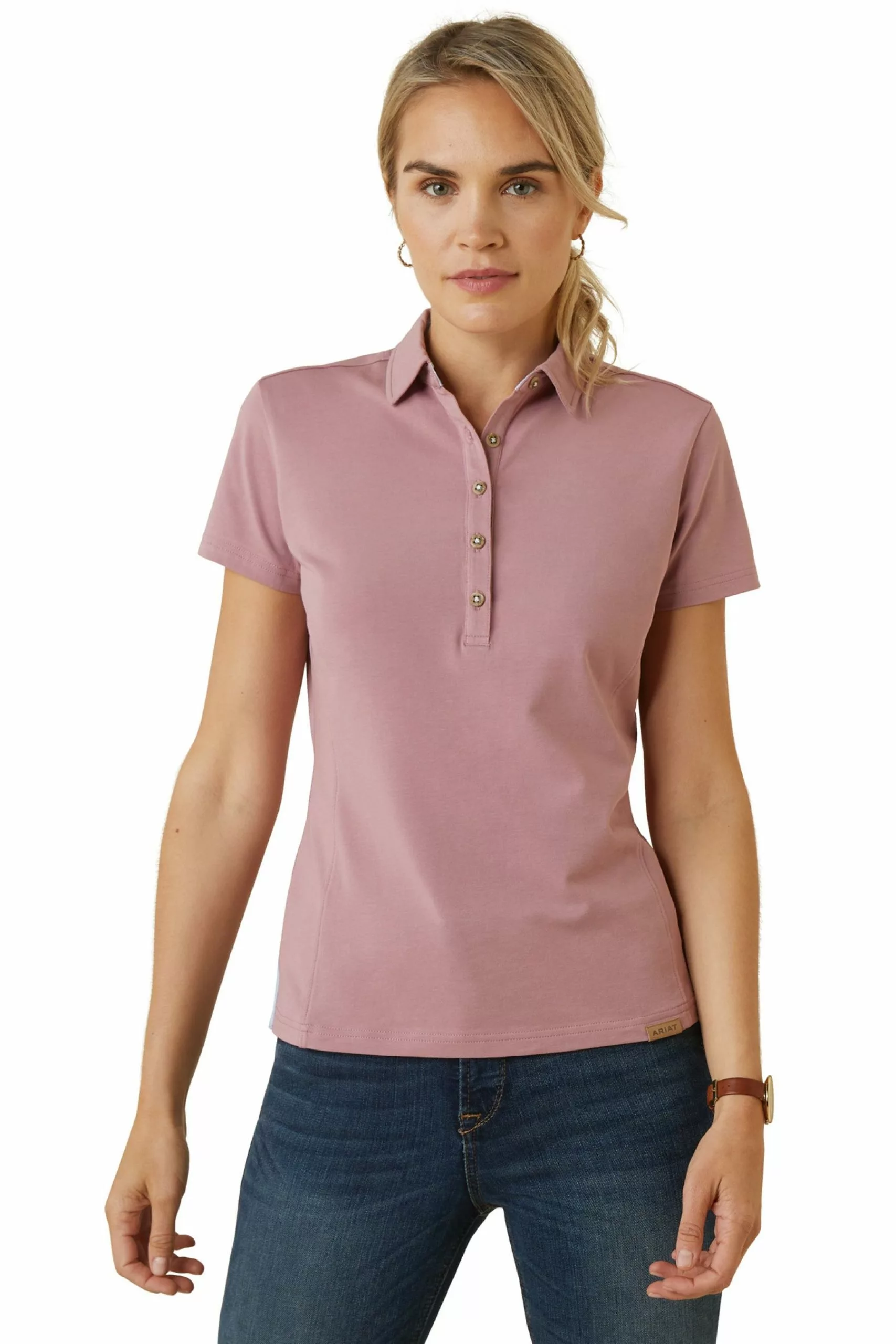 Ariat Cloverdale Polo-Shirt, Pink 1 Ariat Cloverdale Polo-Shirt, Pink
