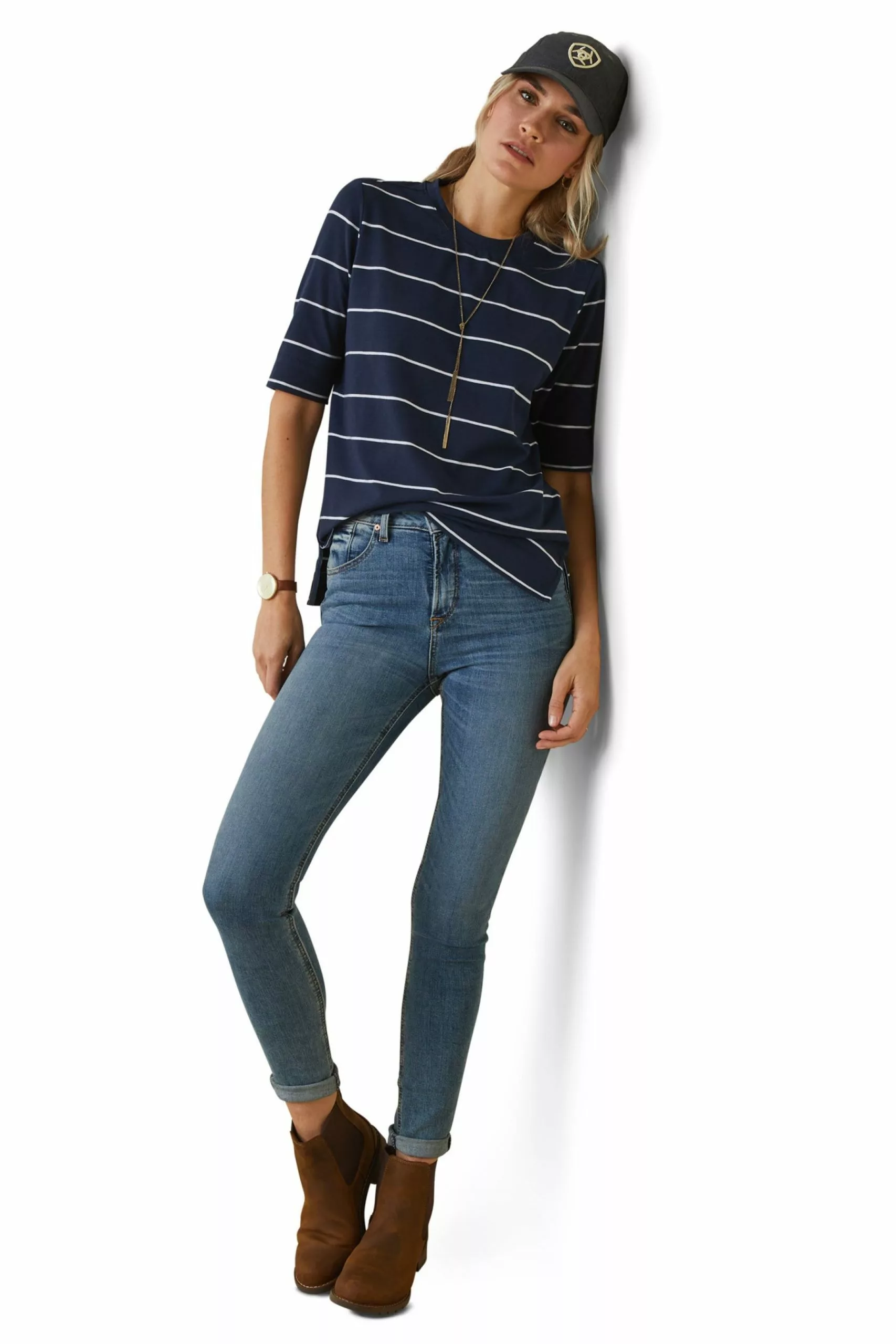 Ariat Windsor T-Shirt, Blau 3 Ariat Windsor T-Shirt, Blau – Bild 3