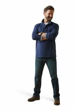 Ariat Portola Sweatshirt Mit 1/2-Reißverschluss, Blau -Ariat Popular Store D61211s3