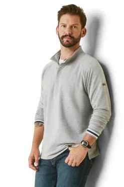 Ariat Portola Sweatshirt Mit 1/2-Reißverschluss, Grau