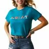 Ariat Blue Real Boot Kickin' Logo T-Shirt