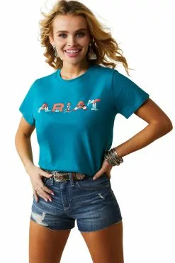 Ariat Blue Real Boot Kickin' Logo T-Shirt